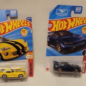 Hot Wheels Die-Cast Toy Cars - Blue and Yellow Variety Pack